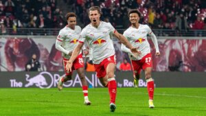 RB Leipzig s&rsquo;impose face à Freiburg grâce à deux buts sur coups de pied arrêtés