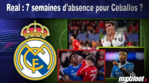 Ceballos pourrait manquer sept semaines de compétition avec le Real