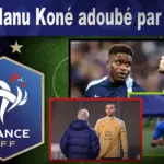 Manu Koné, Adoubé par Vieira, S’affirme comme un Pilier de l’Équipe de France