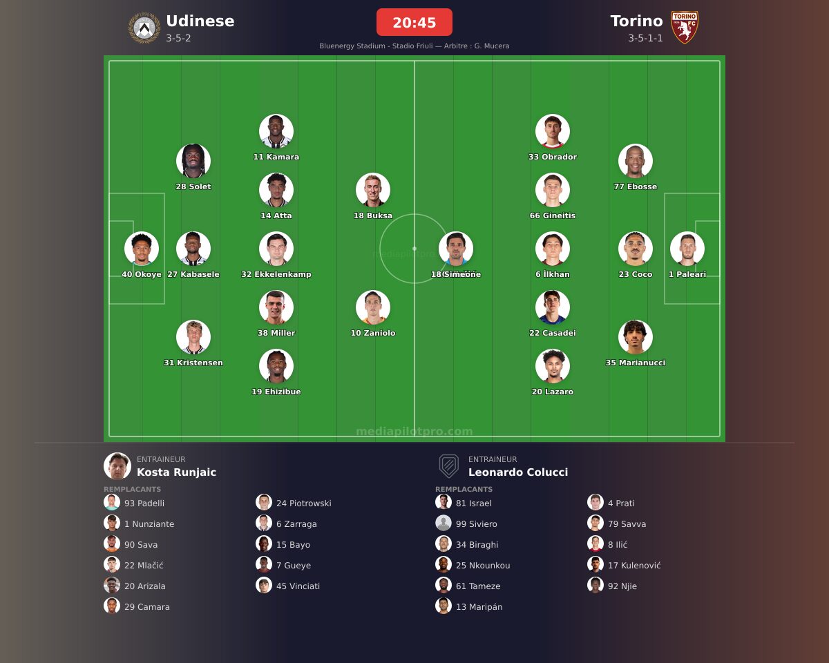 Udinese vs Torino