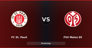 FC St. Pauli – FSV Mainz 05 : un duel crucial pour le maintien en Bundesliga