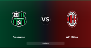 Sassuolo accueille l&rsquo;AC Milan dans un duel aux enjeux européens